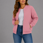 Lauretta | Quilted Bomber Jacket with Ribbed Trim for Women