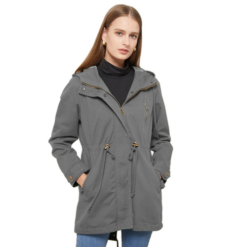 Elowyra | Hooded Windproof Utility Jacket for Women
