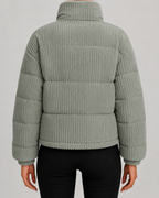 Alira Textured Puffer Jacket with Funnel Neck for Women