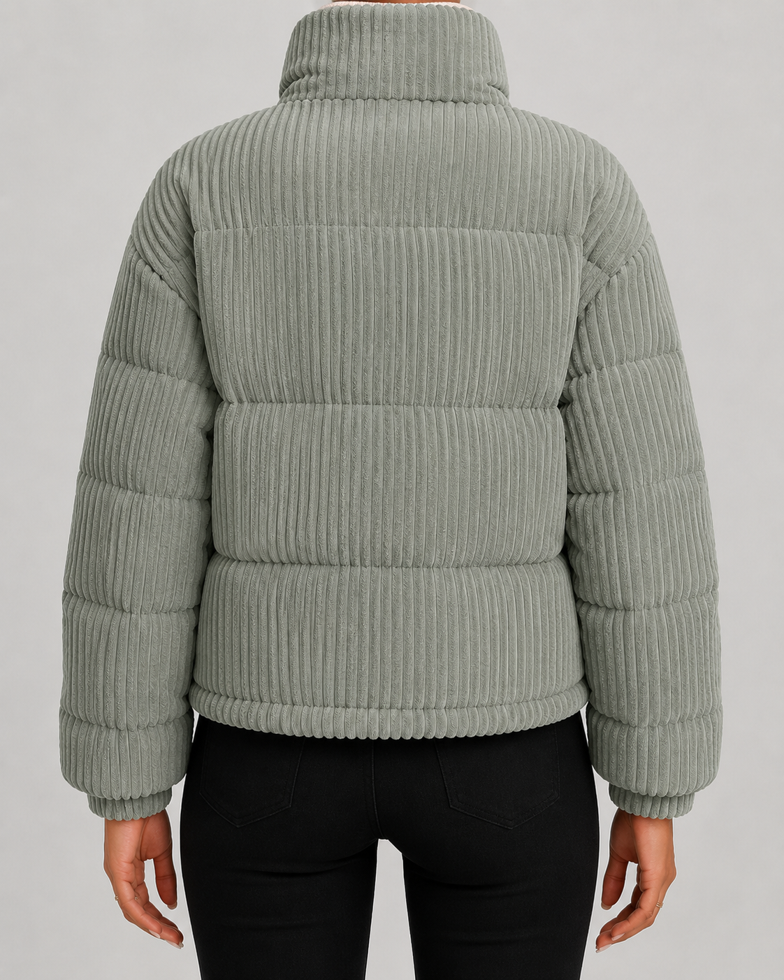 Alira Textured Puffer Jacket with Funnel Neck for Women