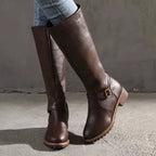 Georgia | Buckle-Strap Knee-High Boots with Ankle Strap for Women