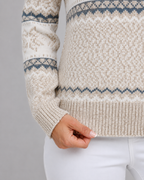 Loona | Patterned Fair Isle Sweater with Ribbed Mock Neck