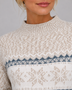 Loona | Patterned Fair Isle Sweater with Ribbed Mock Neck