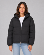 Cecilie | Hooded Quilted Puffer Jacket with Drawstring Hem