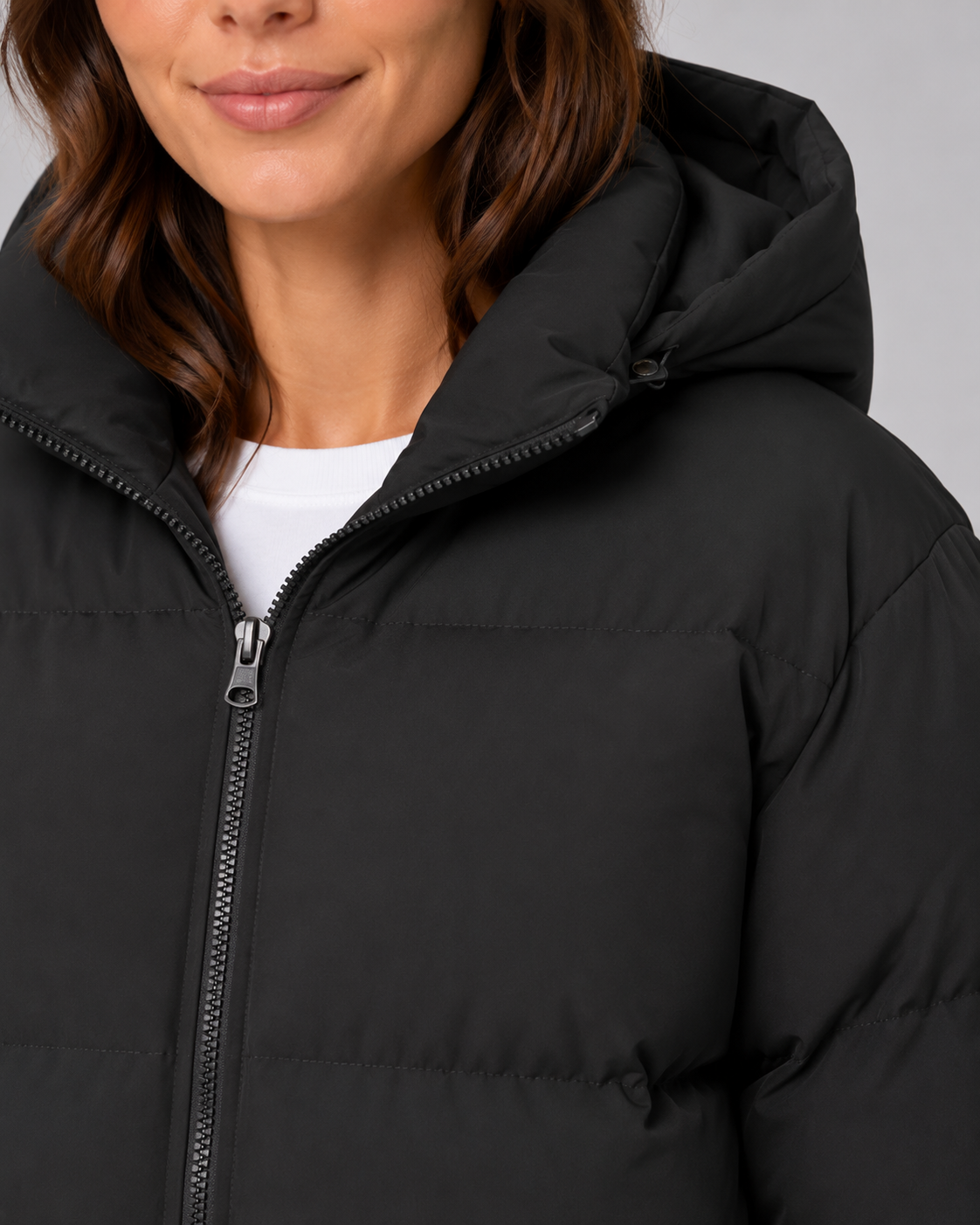Cecilie | Hooded Quilted Puffer Jacket with Drawstring Hem
