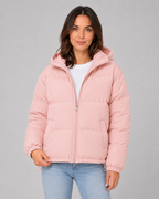 Cecilie | Hooded Quilted Puffer Jacket with Drawstring Hem