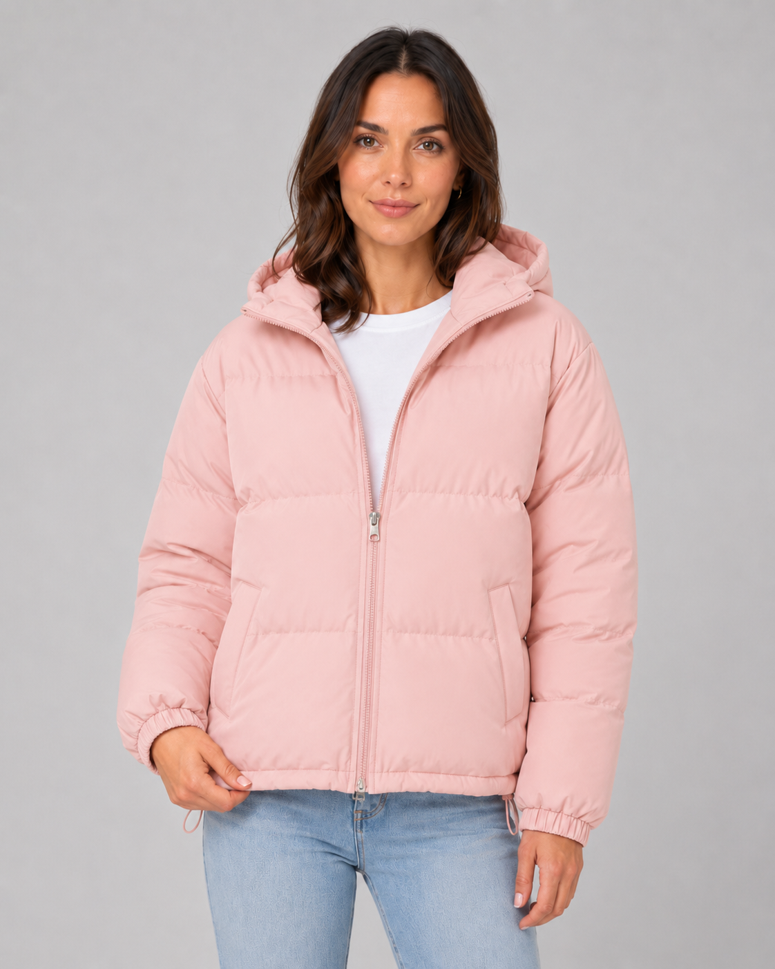 Cecilie | Hooded Quilted Puffer Jacket with Drawstring Hem