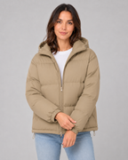 Cecilie | Hooded Quilted Puffer Jacket with Drawstring Hem