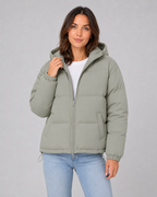 Cecilie | Hooded Quilted Puffer Jacket with Drawstring Hem