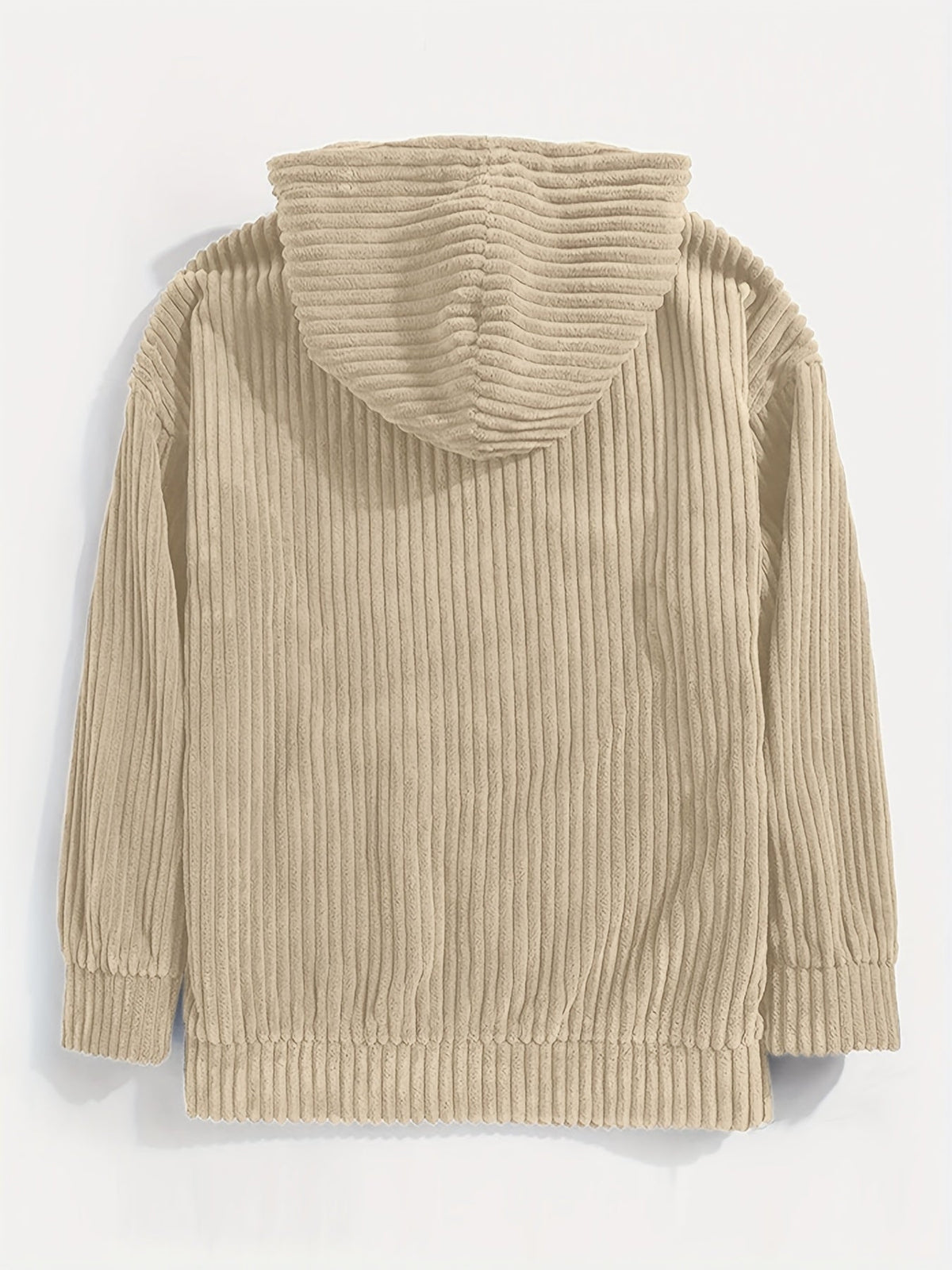 Priska | Ribbed Cord-Look Kangaroo Pocket Hoodie for Women