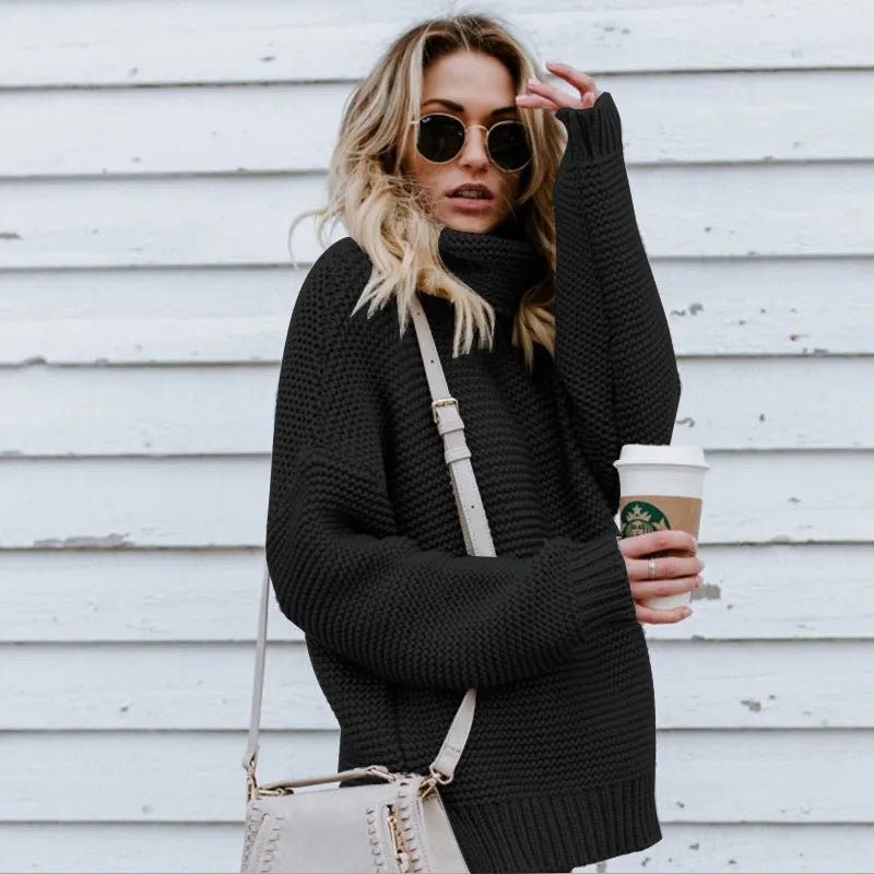 Tallara | Oversized Turtleneck Knit Sweater for Women
