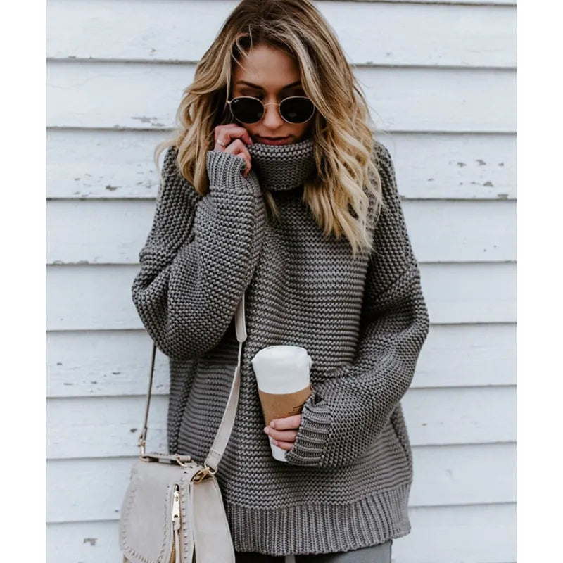 Tallara | Oversized Turtleneck Knit Sweater for Women