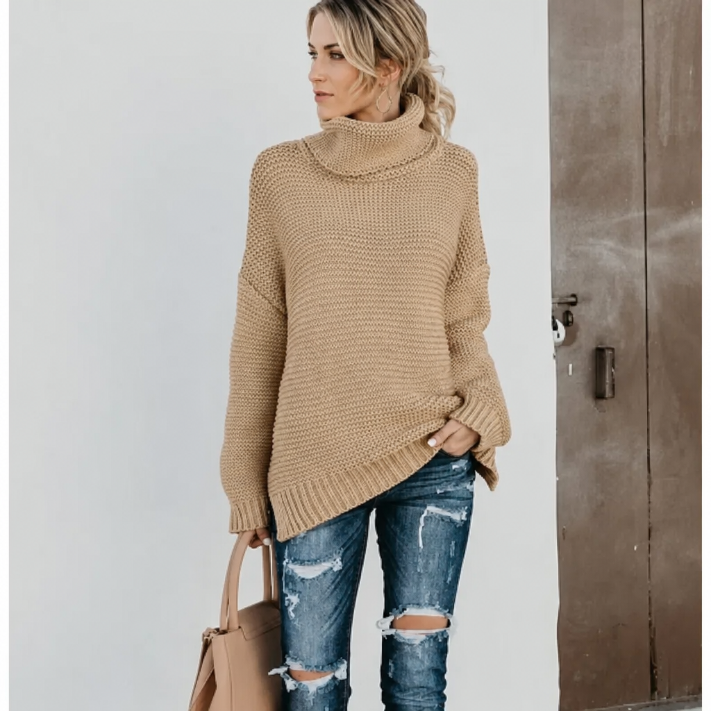 Tallara | Oversized Turtleneck Knit Sweater for Women