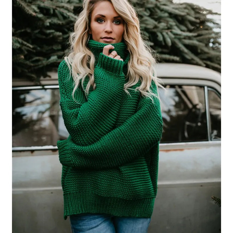 Tallara | Oversized Turtleneck Knit Sweater for Women