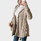 Nadaline | Hooded Textured Longline Cardigan for Women