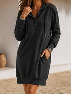 Felicia | Snowcoming Dress Hooded Shift Mini Dress for Women