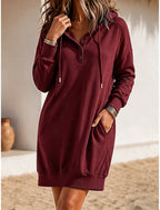 Felicia | Snowcoming Dress Hooded Shift Mini Dress for Women