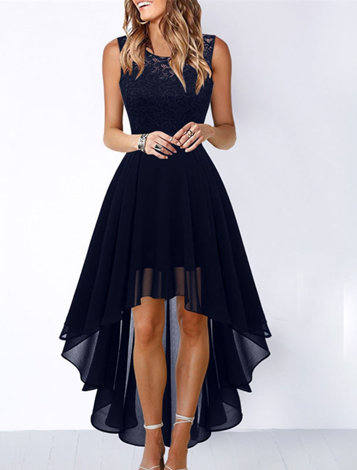Evi | Lace High-Low Cocktail Dresses for Women
