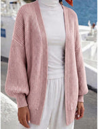 Florence | Ribbed Knit Longline Open-Front Cardigan for Women